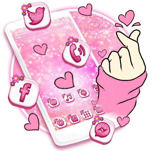 Bling Love Heart Launcher Theme Live HD Wallpapers 1.0