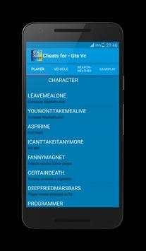 Cheats for Gta Vice City Plus screenshot 2