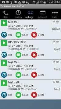 Call Recorder - IntCall स्क्रीनशॉट 3