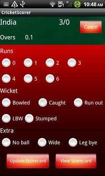Cricket Scorer screenshot 3