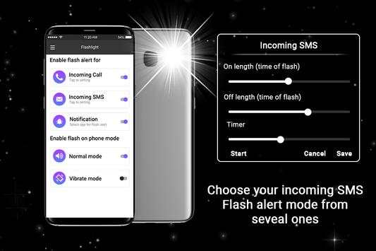 Calling flashlight - Flash blinking on call screenshot 2