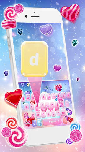 Colorful Love Pastel Keyboard Theme screenshot 2