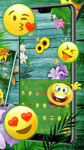 Tropical Flowers Keyboard स्क्रीनशॉट 3