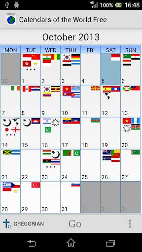 Calendars of the World - Free screenshot 1