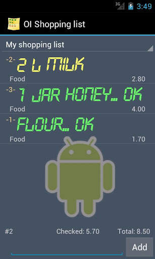 OI Shopping list screenshot 2