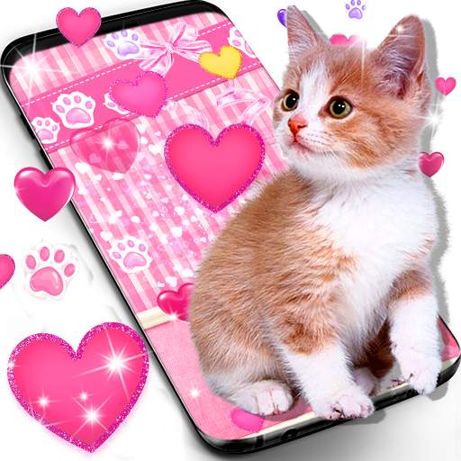 Cute pink kitty live wallpaper 24.1