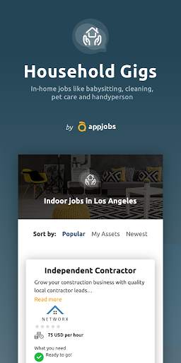 Household Gigs - Housekeeper, Care & Cleaning Jobs screenshot 1
