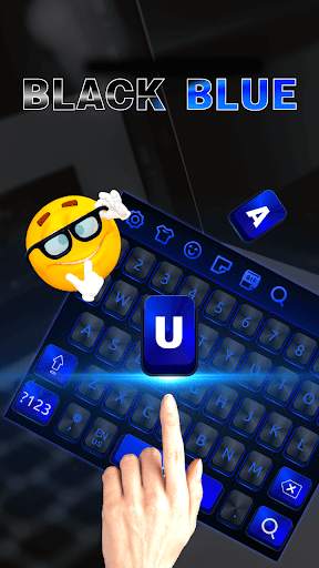 Black Blue Keyboard Theme screenshot 1