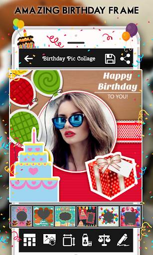 Happy Birthday : Cake, Status, Card & Photo Frame स्क्रीनशॉट 4