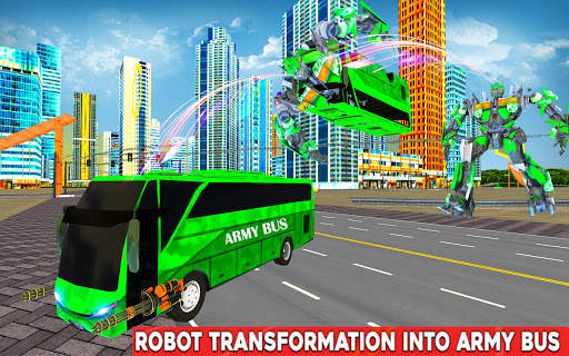 Army Bus Robot:Flying Car Game screenshot 13