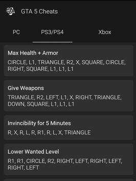 All Cheats fot GTA V FREE screenshot 1