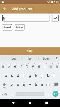 Easy shopping list screenshot 1