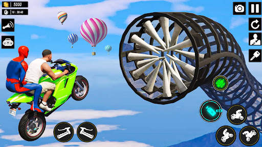 Superhero Tricky Bike Stunt 3D screenshot 5