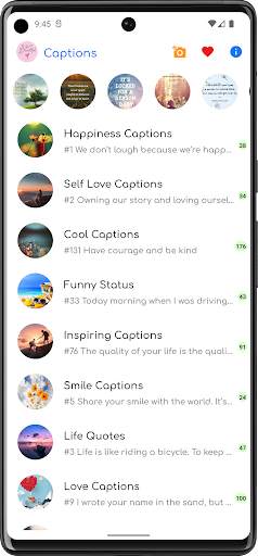 Caption and Status screenshot 1