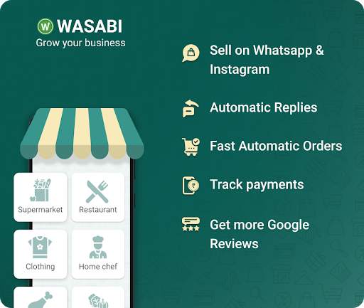 Wasabi: Sell on Whatsapp, Instagram. Grow business screenshot 1