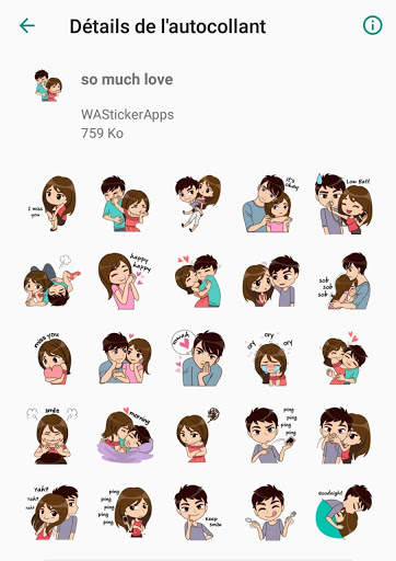 Funny Couple In Love stickers - WAStickerApps स्क्रीनशॉट 3