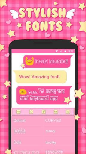 Pink Kawaii Keyboard Theme screenshot 3