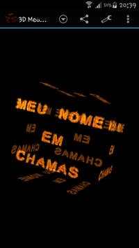 3D Meu Nome en chamas LWP screenshot 2