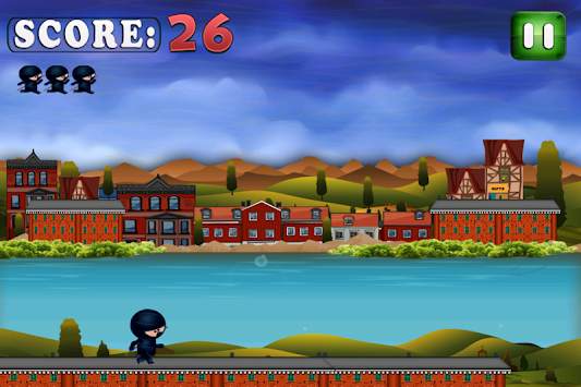 Ninja Rooftop Run, Mini Rush screenshot 2