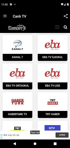 Canlı HD - Mobil Full TV Kanalları screenshot 1