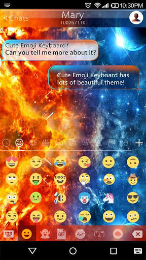 Ice & Fire Emoji Keyboard for Android GO screenshot 2