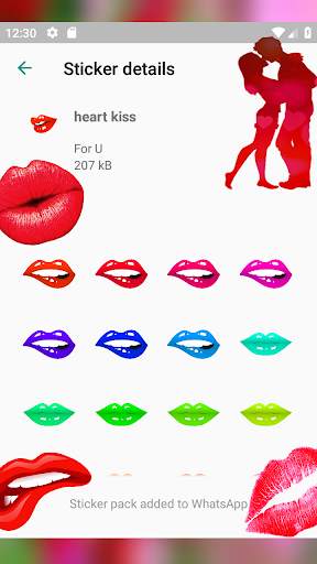 Kiss Sticker for WhatsApp (packs) screenshot 4