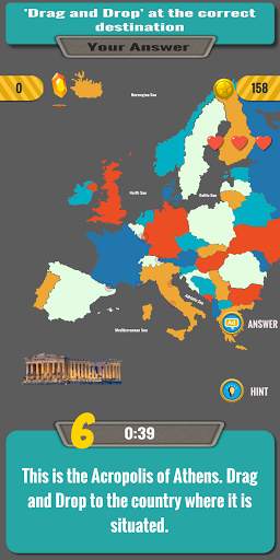 Know Europe Map Quiz Game. Europe countries quiz. screenshot 3