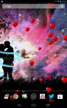 Romantic floating hearts LW screenshot 6