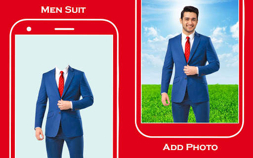 Men casual suit photo editor screenshot 1