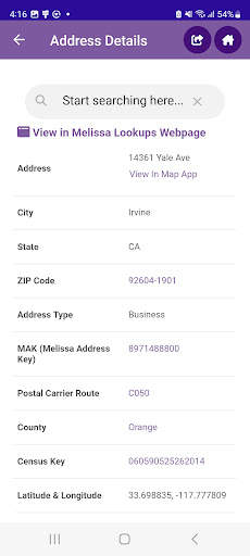 Melissa Lookups screenshot 4