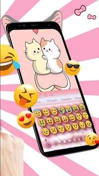 Cute Pink Kitty Keyboard screenshot 3