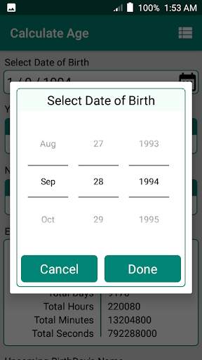 Age Calculator : Calculate Age 100% Correctly скриншот 3