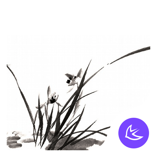 China painting simple theme icon