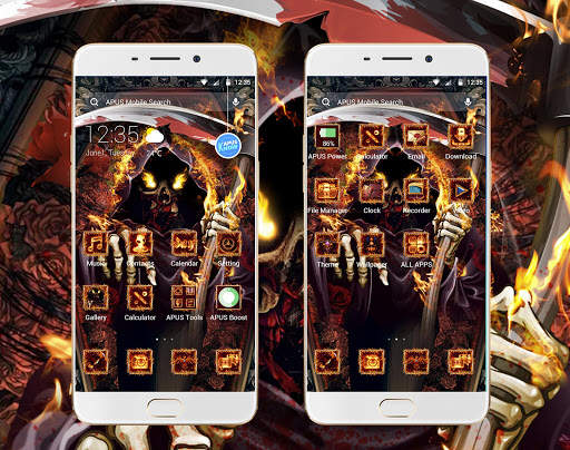 Flames Hell Moloch-APUS Launcher theme screenshot 1