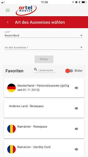 Ortel Registration App screenshot 2