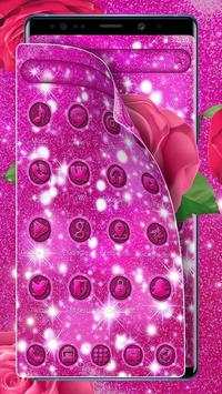 Sparkle Pink Glitter Launcher Theme screenshot 4