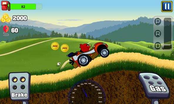 Super Angry Birds Car Hill Racing screenshot 5