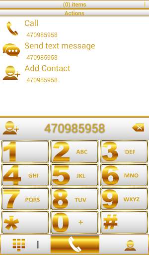 Theme White Gold RocketDial screenshot 1