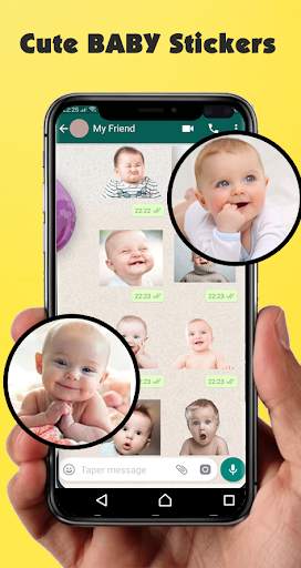 Funny Baby Stickers for whatsa स्क्रीनशॉट 3