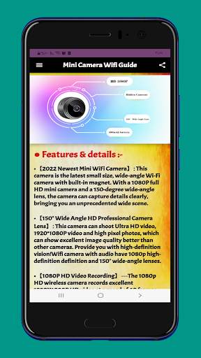 Mini Camera Wifi Guide screenshot 1
