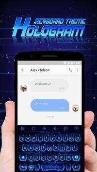 3D Hologram Neon Emoji Keyboard Theme screenshot 2