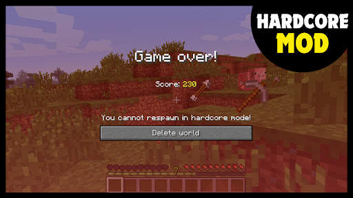 Hardcore Mod for Minecraft PE screenshot 4
