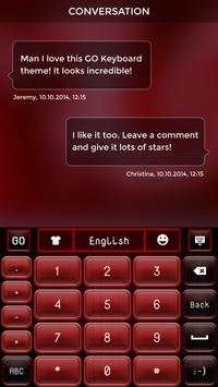 Red Keyboard Theme screenshot 1