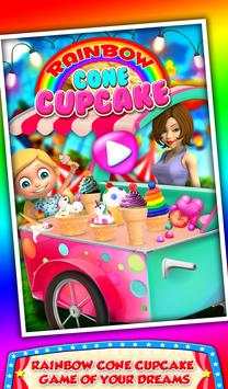 Unicorn Rainbow Ice Cream Cone Cupcake Cooking screenshot 5