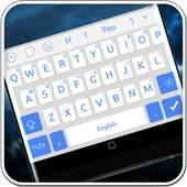 Weiß Blau Systemtastatur on 9Apps