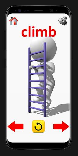 Action Words: 3D Flash Cards screenshot 8