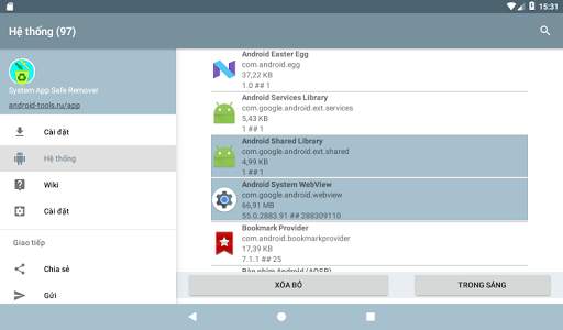 Trình quản lý ứng dụng hệ thống screenshot 14