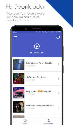 Video Downloader For Facebook Fast And Free 2021 screenshot 2