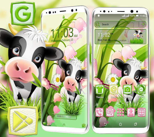Cartoon Cow Launcher Theme screenshot 3