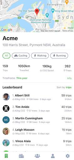 Tern - green commuting carbon footprint tracker screenshot 1